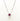 Collana in Oro Bianco con Rubino e Diamanti - COLR013