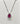 Collana in oro bianco con rubino e diamanti - COLR035