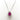 Collana in oro bianco con rubino e diamanti - COLR062