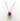 Collana in oro bianco con rubino e diamanti - COLR062