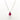 Collana in oro bianco con rubino e diamanti - COLR090