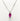 Collana in Oro Bianco con Rubino e Diamanti - COLR048